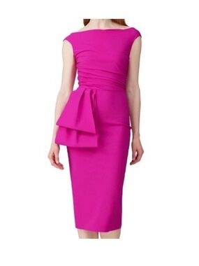 Chiara Boni Fuchsia Sleeveless Midi Dress